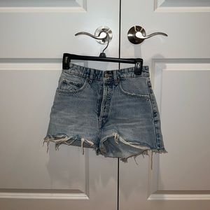 Zara acid wash shorts